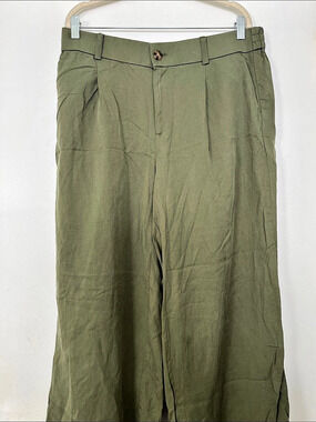 Torrid Olive Wide Leg Pants Size 14R